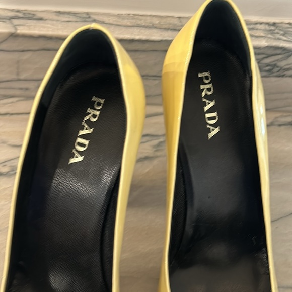 Prada heels only worn inside and on carpet. Several discolorations as depicted - Picture 12 of 12